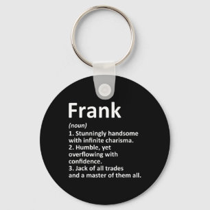 Frank Definition Personalized Name Funny Birthday Keychain