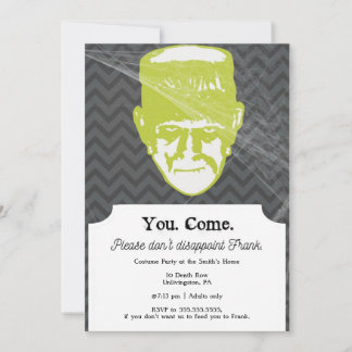 Frank | Funny Halloween Party Invitation 5x7