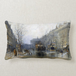 Frank Myers Boggs Paris Street Scene Lumbar Pillow