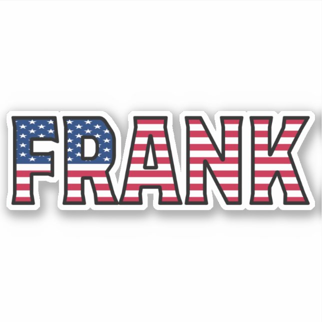 Frank Name Prénom USA Sticker Stickerset (Devant)