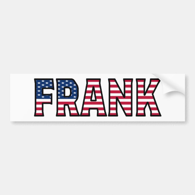Frank Name Vorname USA Aufkleber Sticker Auto (Front)