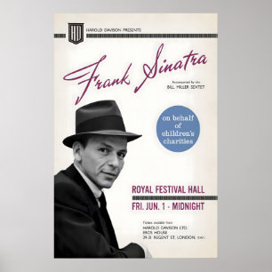 Frank Sinatra jazz poster - Live at Royal Festival