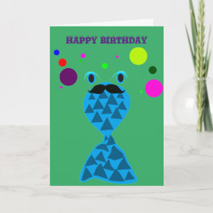 Frank the Fish Birthday card Card