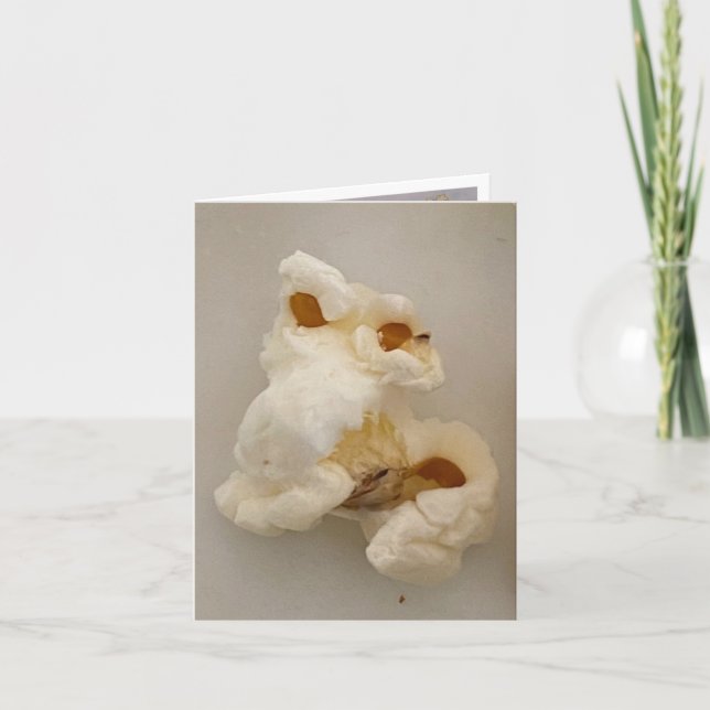 Frank The Popcorn 🍿 Critter With A Big Nose Thank You Card (Front)