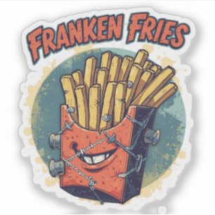 Franken Fries Funny Halloween Fries Pun 