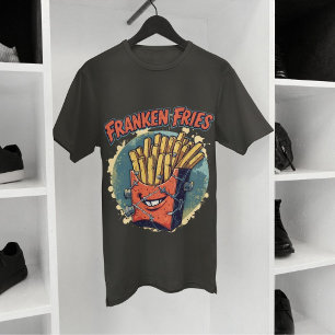 Franken Fries Funny Halloween Fries Pun  Tri-Blend Shirt