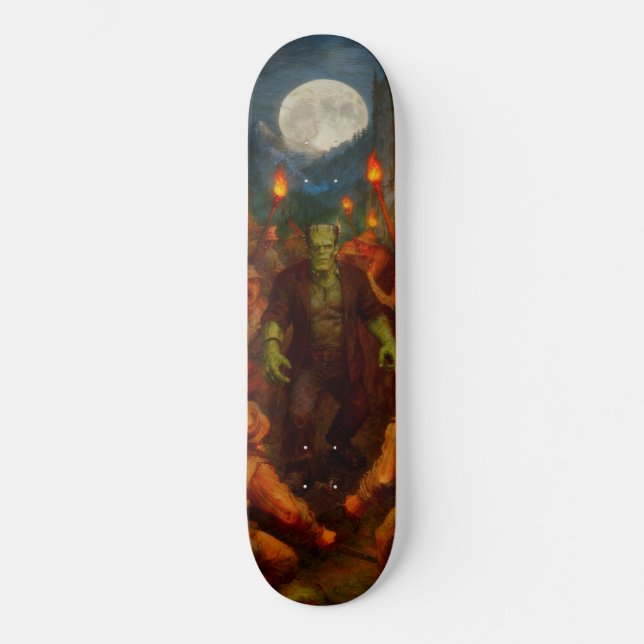 Franken Monster Loose In The Village Skateboard (Front)
