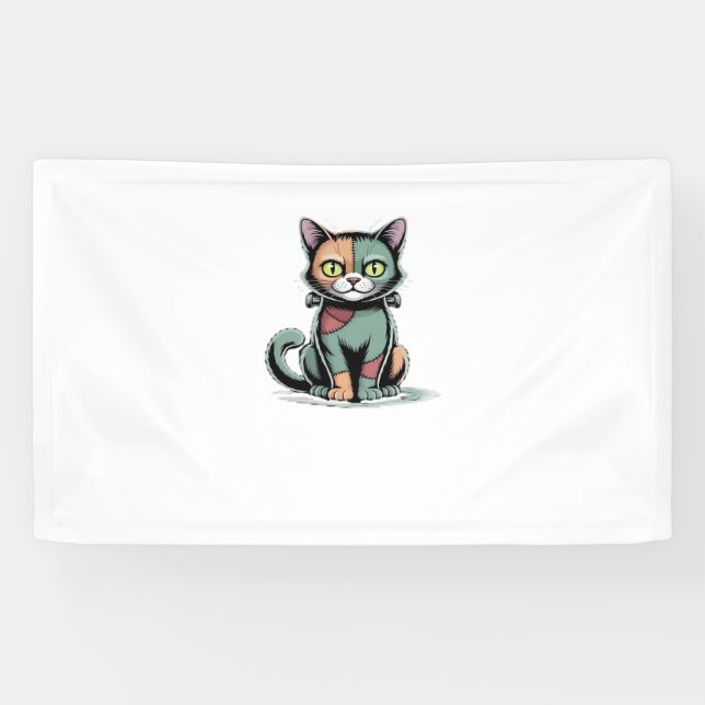 FrankenCat Oversized T-Shirt Banner (Horizontal)