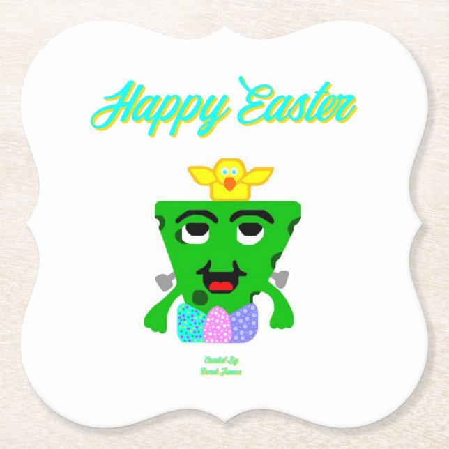 FrankenCheese Easter Bracket Paper Coaster (Front)