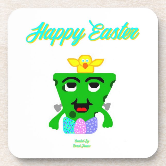 FrankenCheese Easter Hard Plastic Coaster (Front)