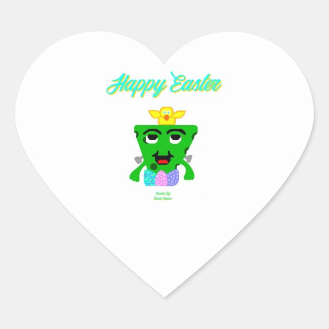 FrankenCheese Easter Heart Sticker (Front)