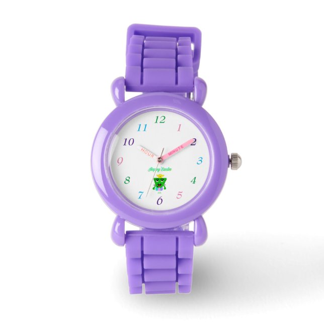 FrankenCheese Easter Kid's Red Glitter Watch (Front)
