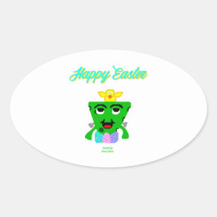 FrankenCheese Easter Oval Sticker