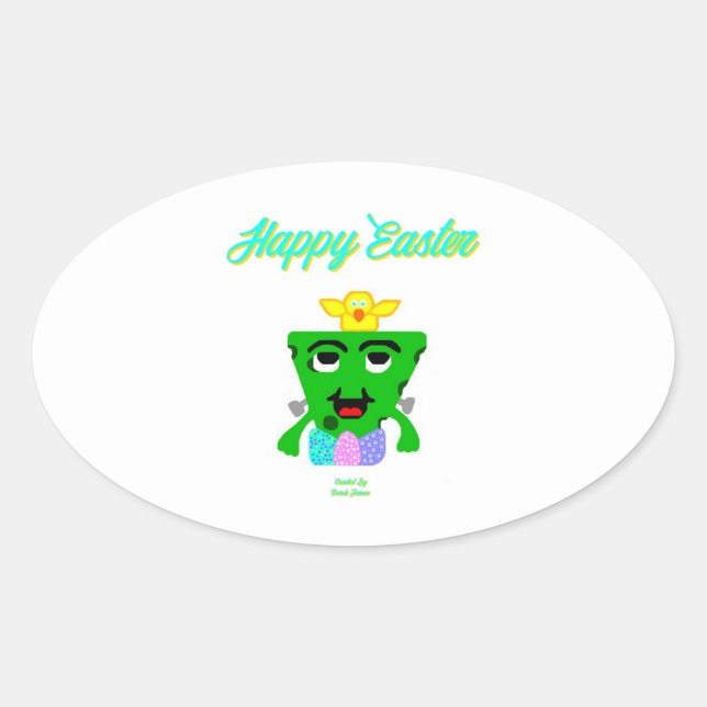 FrankenCheese Easter Oval Sticker (Front)