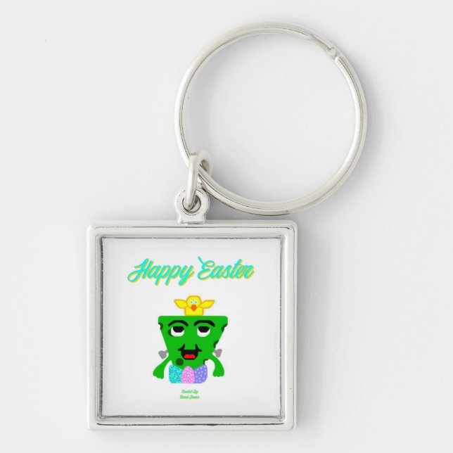 FrankenCheese Easter Premium Square Keychain (Front)