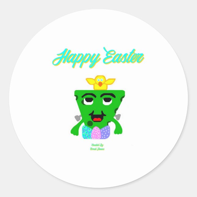 FrankenCheese Easter Round Sticker (Front)