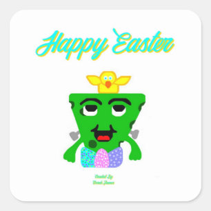 FrankenCheese Easter Square Sticker