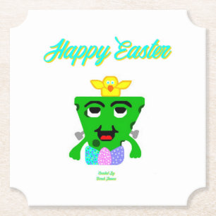 FrankenCheese Easter Ticket Paper Coaster