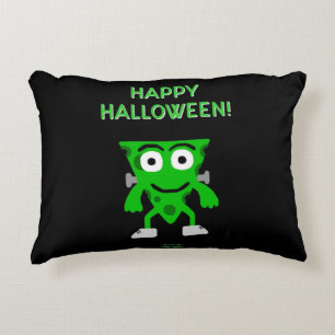 FrankenCheese Halloween Greetings Accent Pillow