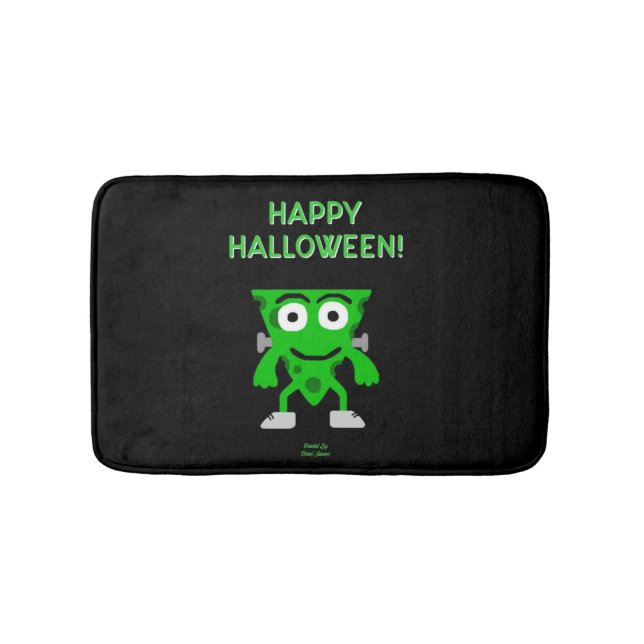 FrankenCheese Halloween Greetings Bath Mat (Front)
