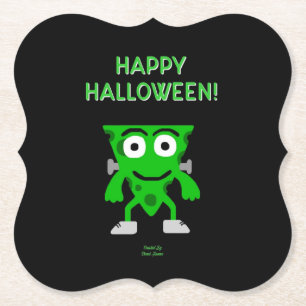 FrankenCheese Halloween Greetings Bracket Coaster