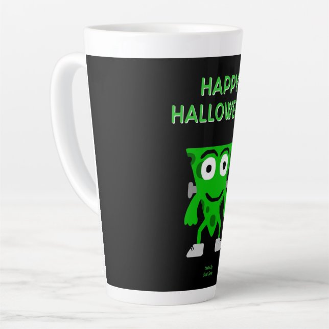 FrankenCheese Halloween Greetings Large Latte Mug (Left Angle)