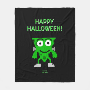 FrankenCheese Halloween Greetings Medium Blanket