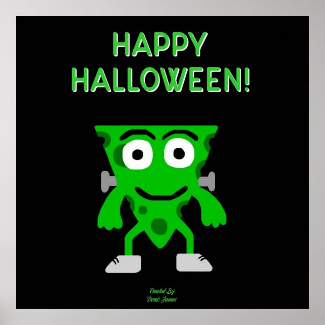 FrankenCheese Halloween Greetings Poster (Front)