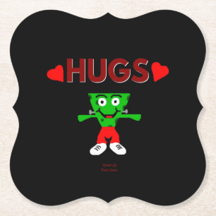 FrankenCheese Hugs Bracket Paper Coaster