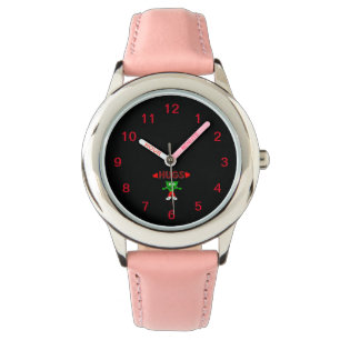 FrankenCheese Hugs Kid's Pink Leather Watch