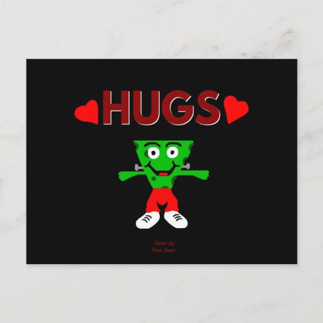 FrankenCheese Hugs Postcard (Front)