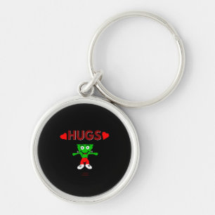 FrankenCheese Hugs Premium Round Keychain