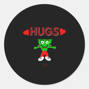 FrankenCheese Hugs Round Sticker