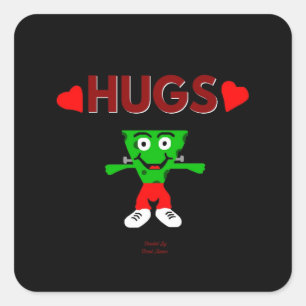 FrankenCheese Hugs Square Sticker