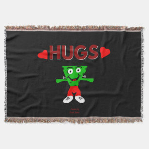 FrankenCheese Hugs Throw Blanket