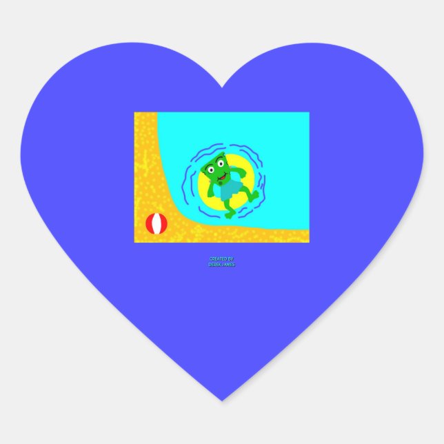 FrankenCheese Summer Heart Sticker (Front)