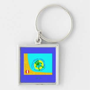 FrankenCheese Summer Premium Square Keychain