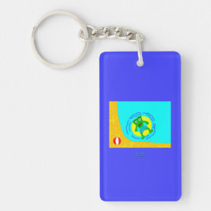 FrankenCheese Summer Rectangle Keychain