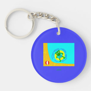 FrankenCheese Summer Round Keychain