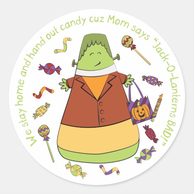 Frankenkid Sticker - Corny Candy Monsters (Front)