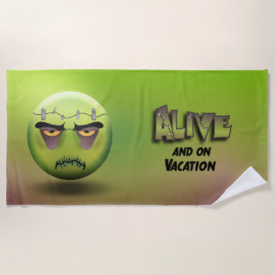 Frankenmoji Beach Towel