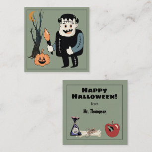 Frankenmonster Happy Halloween from Teacher Enclosure Card