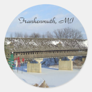 Frankenmuth Michigan Round Stickers Labels