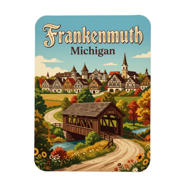 Frankenmuth USA Magnet (Vertical)