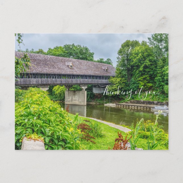 Frankenmuths Covered Bridge Thinking Of You Postcard (Front)