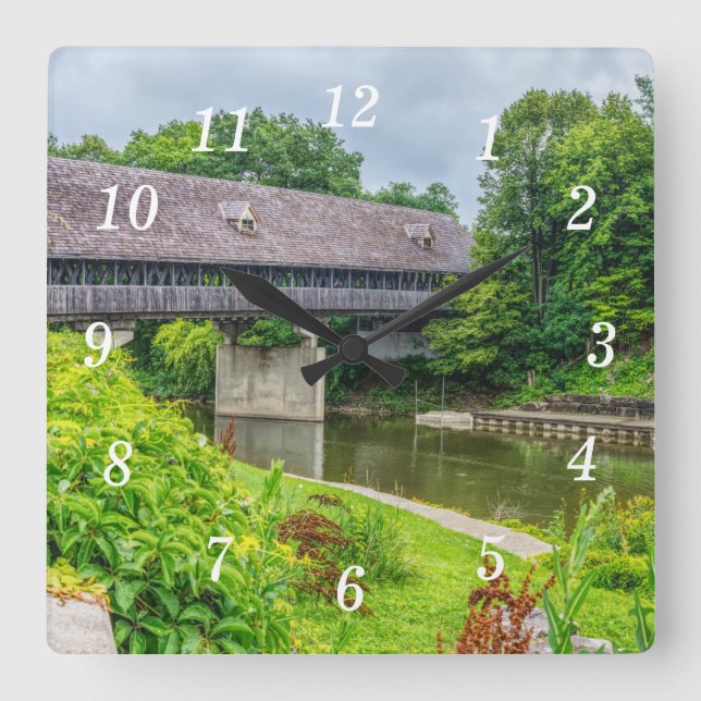 Frankenmuths Covered Bridge Wall Clock (Front)