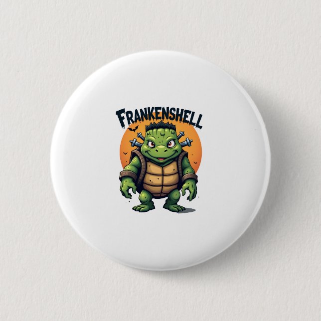 Frankenshell Turtle 2 Inch Round Button (Front)