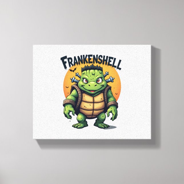 Frankenshell Turtle Canvas Print (Front)