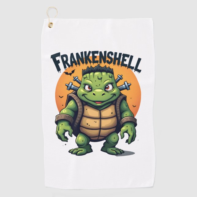 Frankenshell Turtle Golf Towel (Front)