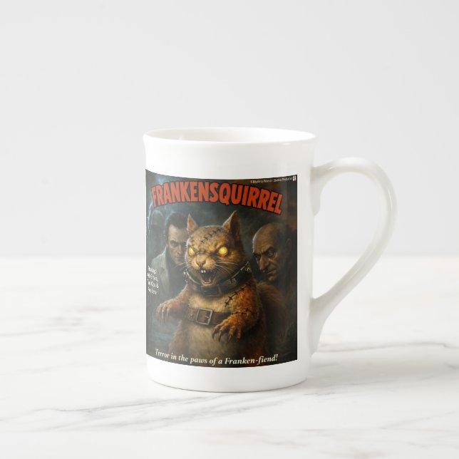 Frankensquirrel Classic Movie Parody Bone China Mug (Right)